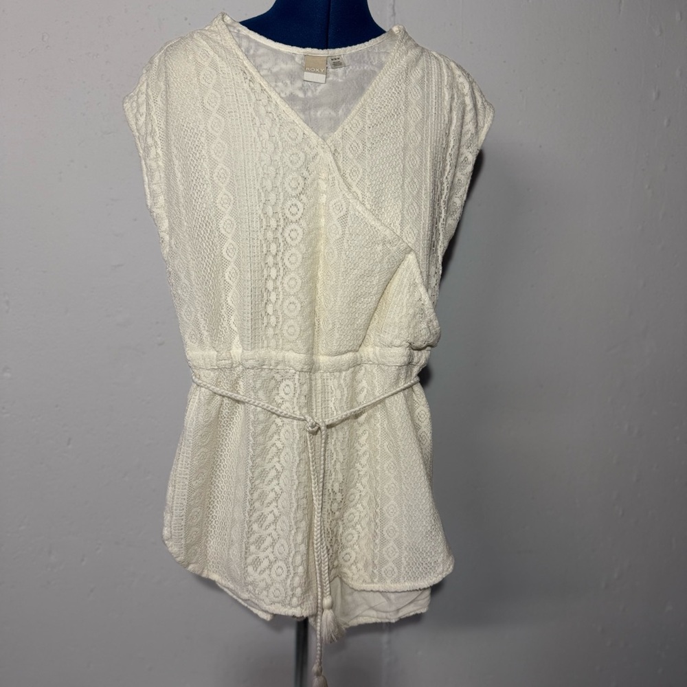Roxy natural color/ ivory romper shorts